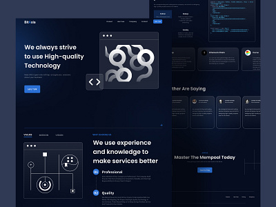 BitAsia | Landing page code art black blue branding business company concept corporate dailyui design graphic design illustration landing page minimal technology ui ux web website