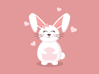 cute pink bunny style, baby girl style baby baby card baby girl bunny graphic design illustration its a girl vector