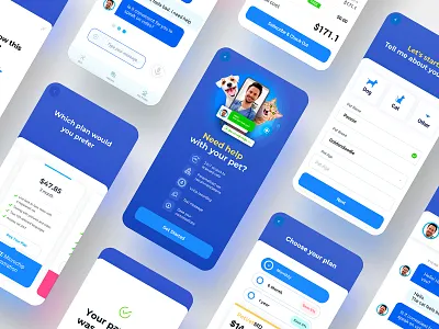 VetChat Online aplication app blue cat desktop dog mobile pets ui ui design us design ux vet vetchat online