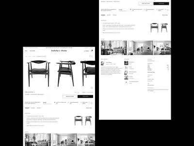 Sotheby's Marketplace - PDP clean ecommerce editorial layout luxury shopping typography website