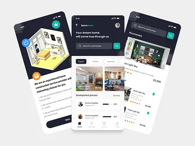 Space Home - Android App Version android animation clean color pallet home homedesign homeinterior layout marketplace ui uiux ux