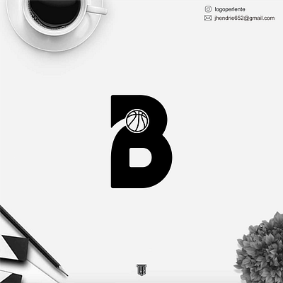 Letter B + basketball logo branding design icon illustration lettering logo logo design logo folio logotype minimal logo monogram typography