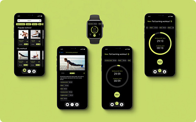 Workout App applewatch mobile design ui