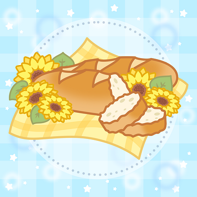 Summer Picnic - Sandwich Baguette 🌻 bread kawaii sandwich