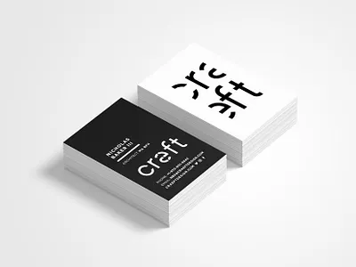 Cræft business cards art direction blackwhite branding business card corporate identity embossed graphic design graphiste freelance logo logo design print design stationary visual identity