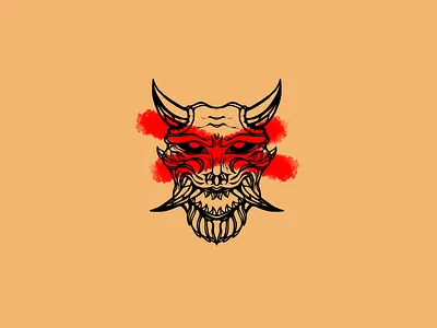 Hannya Mask design digital illustration digital painting graphic design illustration