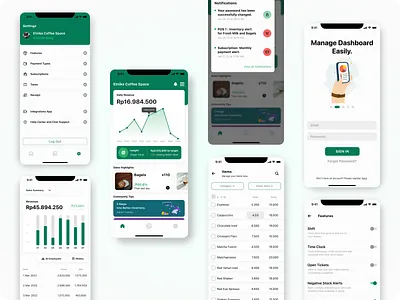 POS Dashboard - Mobile business cashier chart dashboard finance mobile pos product design wallet