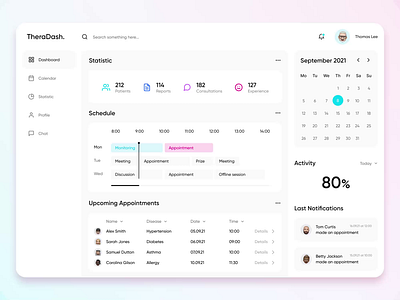 Doctor's Daily Schedule Dashboard animation dashboard design doctor health healthcare healthcare dashboard healthcare web healthcare website medical medical dashboard medical website schedule ui ui design ux ux design web web design web page design website