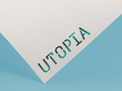 Logo Utopia design graphic design illustration logo typography