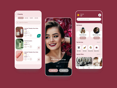 Flutter UI Kit Free for Salon Booking App app apps best flutter ui kit best salon app best salon booking app branding design flutter kits flutter ui kit salon salon app salon booking app salon booking flutter ui iit salon booking flutter ui kit salon bookings salon flutter ui kit ui ui kits uidesign uiux