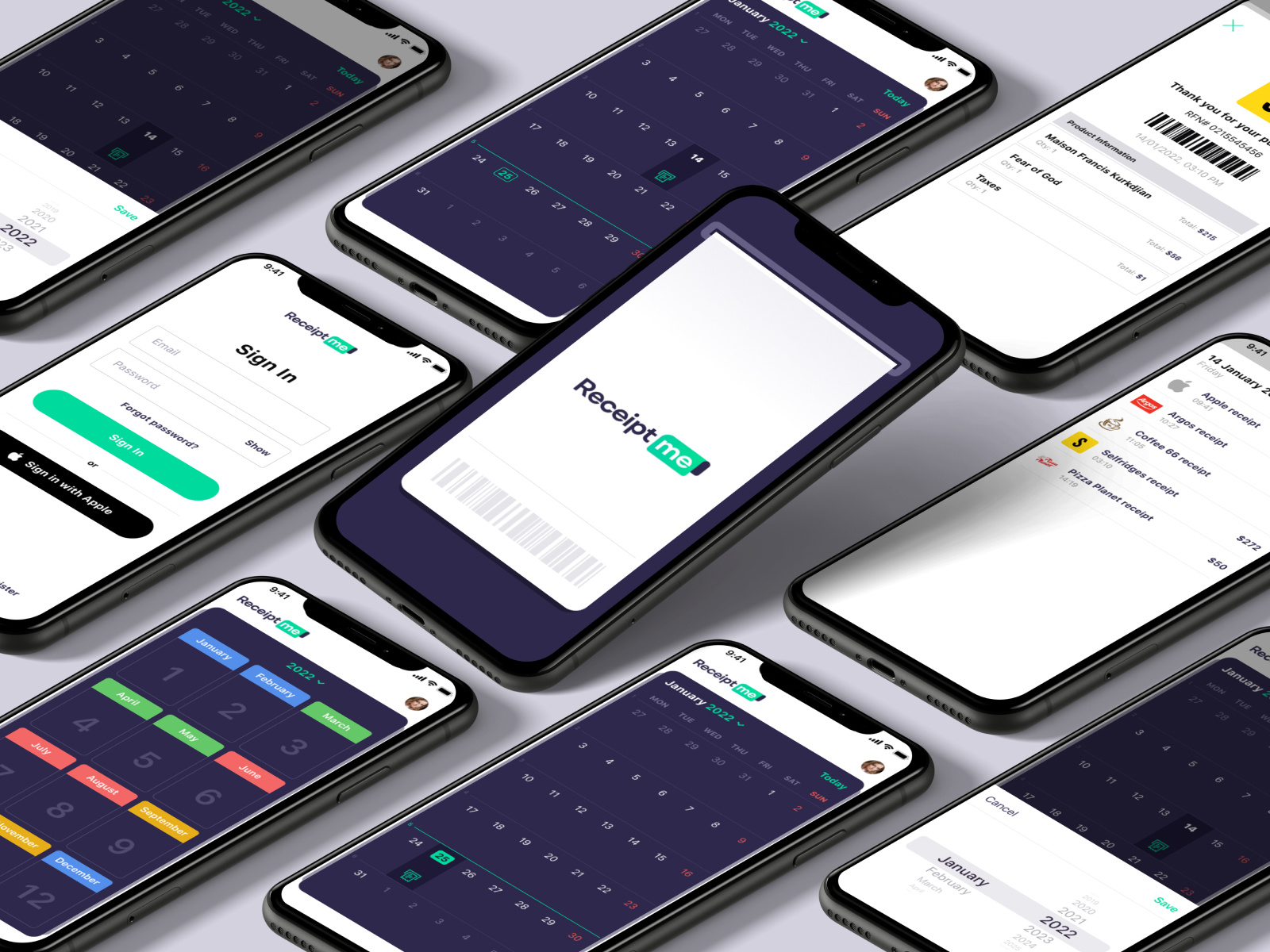 Example of ReceiptMe / Design Mobile App
