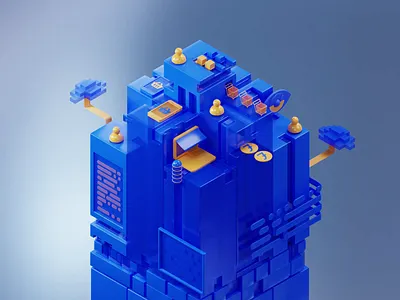 Retail - Digital Transformation 3d animation blender design objectivity