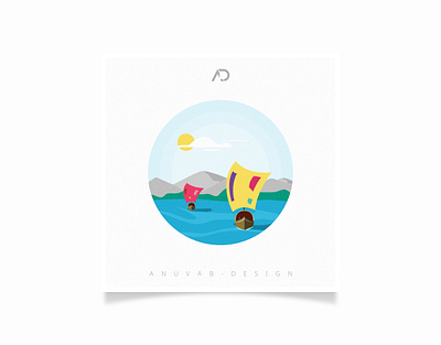 Boat Illustration design icon ill illustration vector