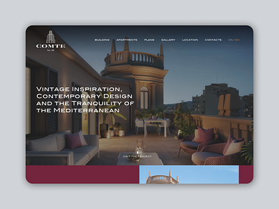 COMTE 16 - Website arquitecture landing page lightmode minimalist photo gallery real state uxui web design website