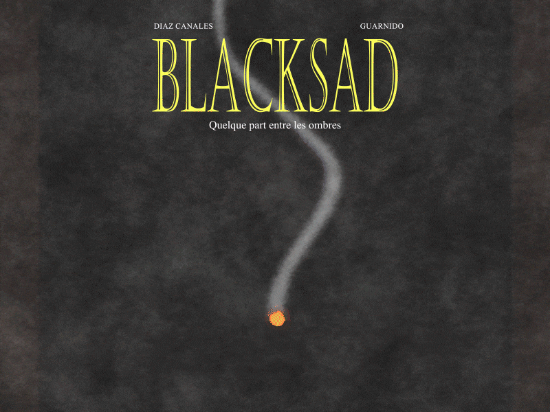 Blacksad cover - smoking cat 2d after effect animation bd blacksad book cat comic book comics cover detective graphic design illustration motion design motion graphics smoke smoking