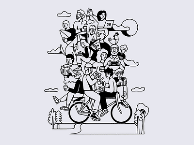 Series 8 illustration agency illustration artist bicycle illustration branding creative design drawing fun illustration graphic design illustration illustrator outdoorillustration people people illustration person simple aesthetic simple illustration spot illustration teamwork ui