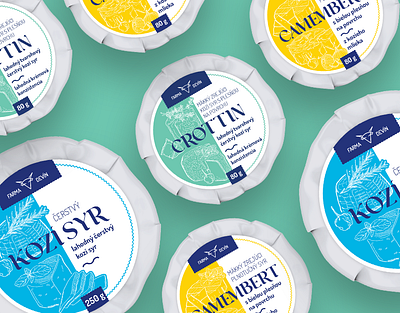 Farma Devín cheese colorful dairy design farm graphic design label pack package design packaging product