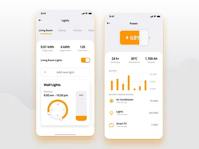 Smart Home Lights app control design icons ios lights smart smarthome ui ux