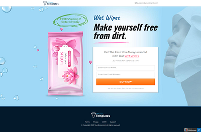 Lotus Wet Wipes branding clear skin click funnel ecommerce good product illustration photoshop ui wipes