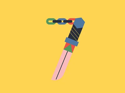 36DaysOfType_7 36daysoftype art chain challenge design graphics illustration illustrator knife lettering type typography vector