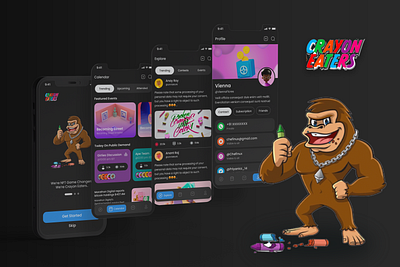 Crayon Eaters - App design android design app design dark theme design dribbble graphic design ios app design nft nft app design nft design nft designs nfttrade nftweb trading nft tradingweb ui ui designer ui ux ux web design