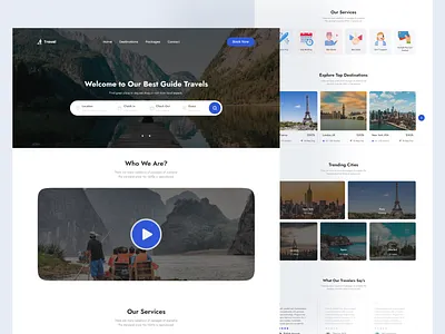 Travel Landing Page Design figma journey website design landing page design tour landing page travel landing page travel website design user interface design ux design web design website ui design