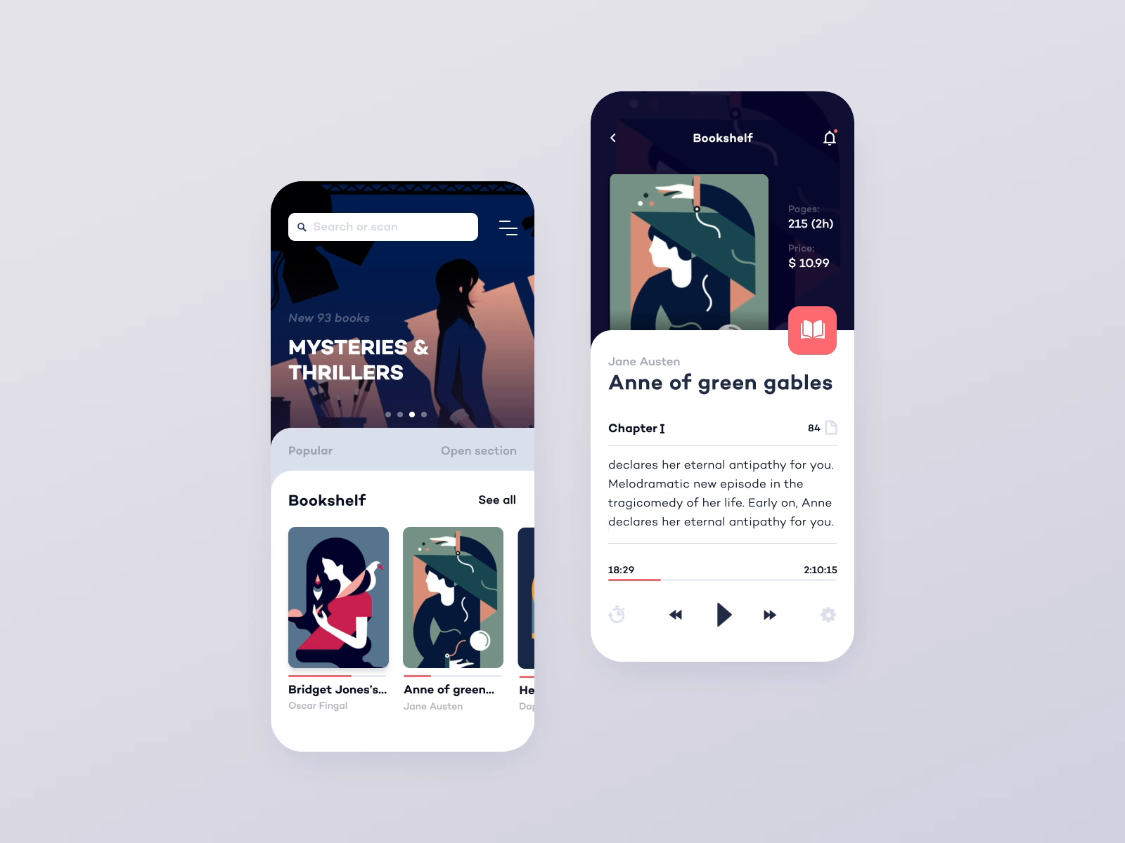 Example of App Design Concept (2 Screens)