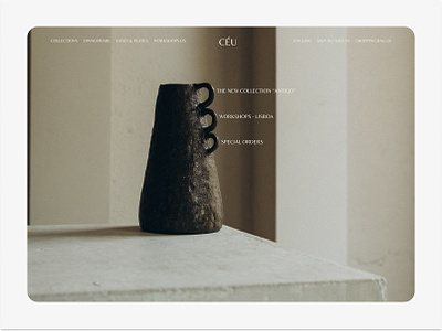 CÉU - ceramic studio page art branding ceramic design minimaldesign ui ux workshops