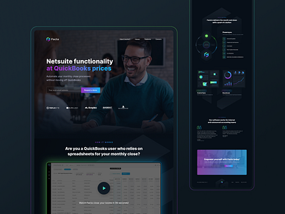 Facta — landing page app clean design experience gradient illustration interface landing page product design ui ux visual website