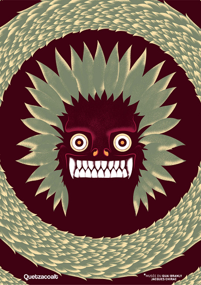 Quetzacoalt - Aztec God design graphic design illustration vector