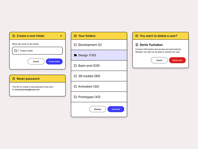 Elements pack #1 awwwards drop down inspiration memphis menu modal popup style tabs