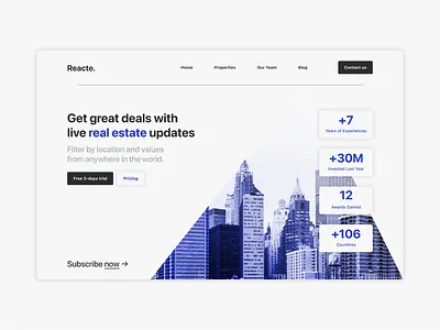 Real Estate Landing Page 003 daily ui dailyui 003 design desktop ui interface landing page lp real estate real estate landing page ui uiux