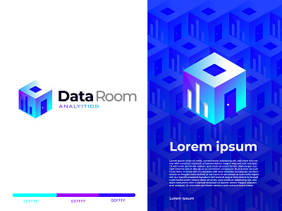 Data Room Logo Project analytics logo branding creative logo data logo design logo logodesign logodesigner ui ux vector