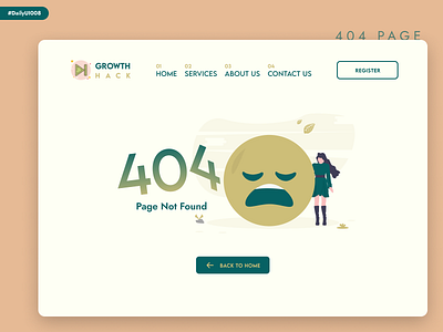 404 Error Page UI Design - DailyUI08 404 app design branding dailyui008 mobile app design mobile app ui design mobile ui design page not found product app design product design web ui website