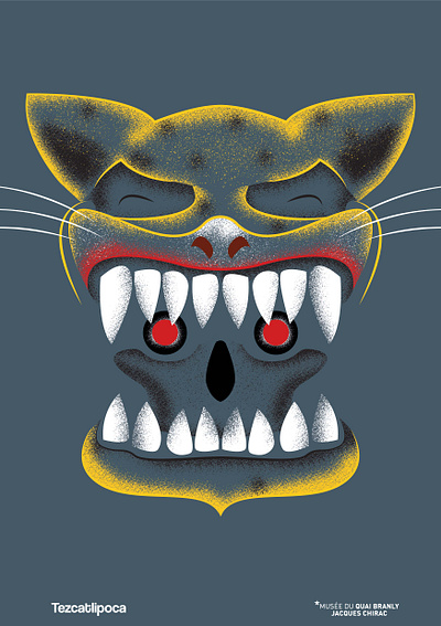 Tezcatlipoca - Aztec God design graphic design illustration vector