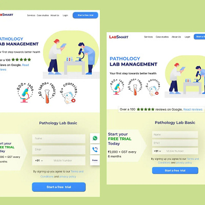 Designed homepage of "LabSmart" branding design figma graphic design illustration logo ui uiux ux vector