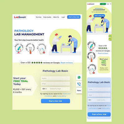 Designed homepage of "LabSmart" branding design figma graphic design illustration logo ui uiux ux vector