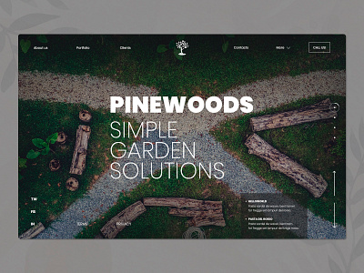 Landscape design company landing page shot design landing site ui uiux ux web web design webdesign
