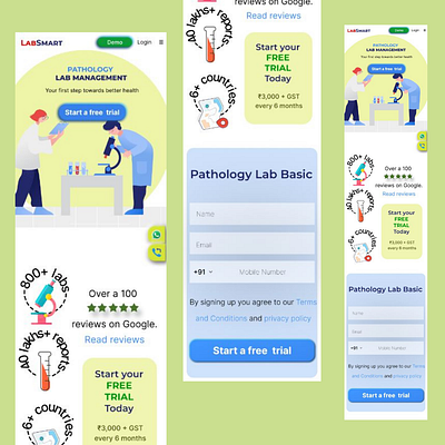 Designed homepage of "LabSmart" branding design figma graphic design illustration logo ui uiux ux vector