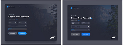 Login page