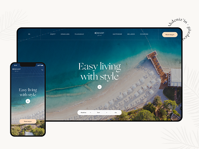D-Resort Göcek blue clean design hotel photography principle responvise sea ui ux webdesign website