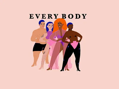 Every Body. A boudoir photography workshop art branding cartoon design digital art drawing fashion illustration logo