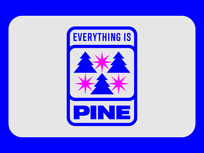 EVERYTHING IS PINE 2/6 abstract badge bold clean creative design drawing everythingispine fine icons illustration lockup minimalist pine sparkle star tree variations vector wordmark