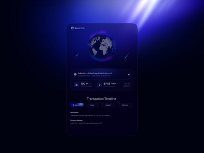 Secure Chain crypto cyber dashboard fintech secure ui webdesign