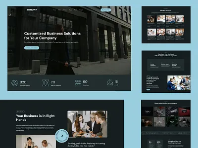 Consultus - Business Advisors One Page advisor business consulting corporate dark design finance minimal portfolio services theme ui ux video wordpress
