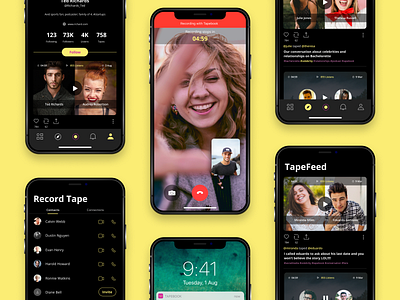 Tapebook App app app design audio design podcast record social tapebook ui ux video