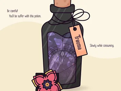 Potion of Trauma digitalart illustration vector