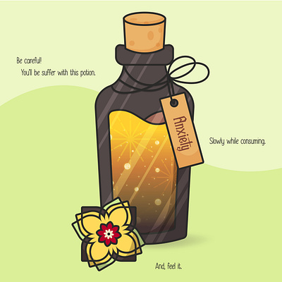 Potion of Anxiety digitalart illustration vector