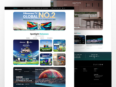 Hisense Indonesia - Official Web Design digital branding e commerce electronic website figma ui ui design ux design web design