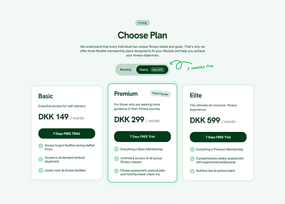 Pricing section design clean design modern plans price plan pricing ui ux web design